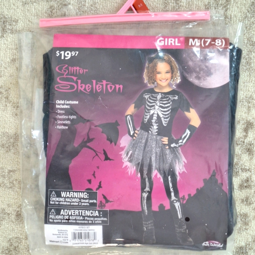 Glitter Skeleton costume